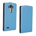 LG G4 - Genuine Leather Up Down Flip Protective Phone Cover Case - Blue